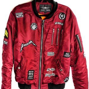 BOMBER JACKET | Red Heavy Custom Bomber Jacket